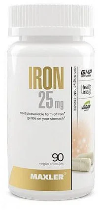 Минерал Maxler Iron 25 мг Bisglycinate Chelate 90 капс