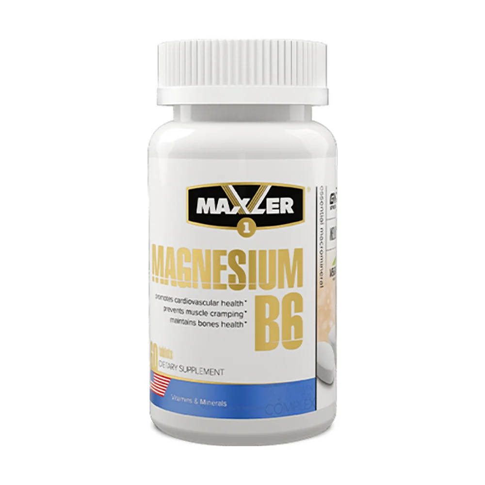 Минерал Maxler Magnesium (лактат 50мг) + B6 (5мг)