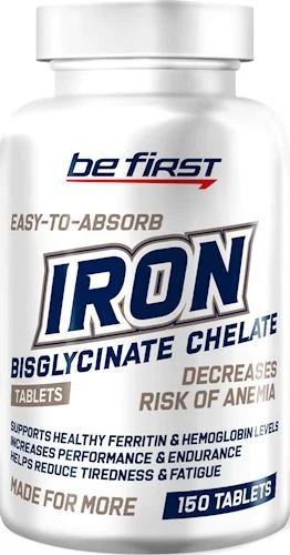 Минерал Be FIRST IRON BISGLYCINATE CHELATE 14мг 150 таб
