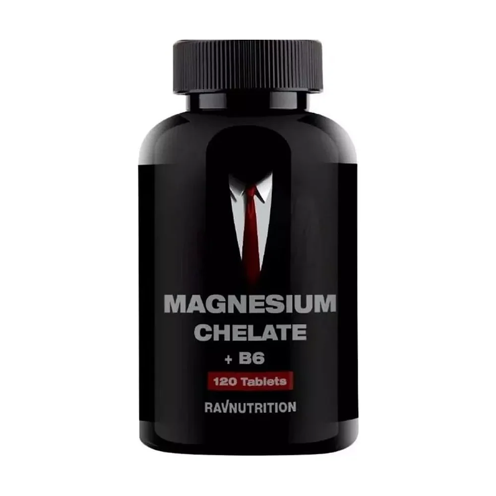 Минерал RAVNUTRITION Magnesium chelate (глицинат 100мг) 400мг + B6 (1,5мг) 120 таб