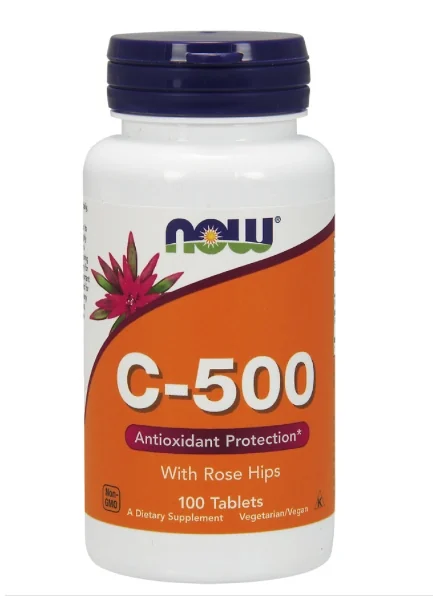 Витамин NOW Vitamin C 500 RH 100 таб (с Шиповником)