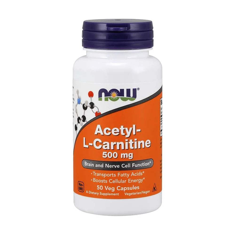 Карнитин NOW Acetyl L-Carnitine 500 мг 50 капс