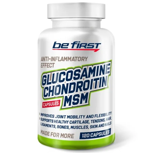 Препарат для суставов и связок Be First Glucosamine+Chondroitin+MSM 120 капс
