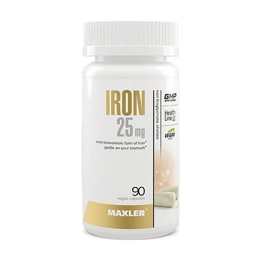 Минерал Maxler Iron 25 мг Bisglycinate Chelate 90 капс