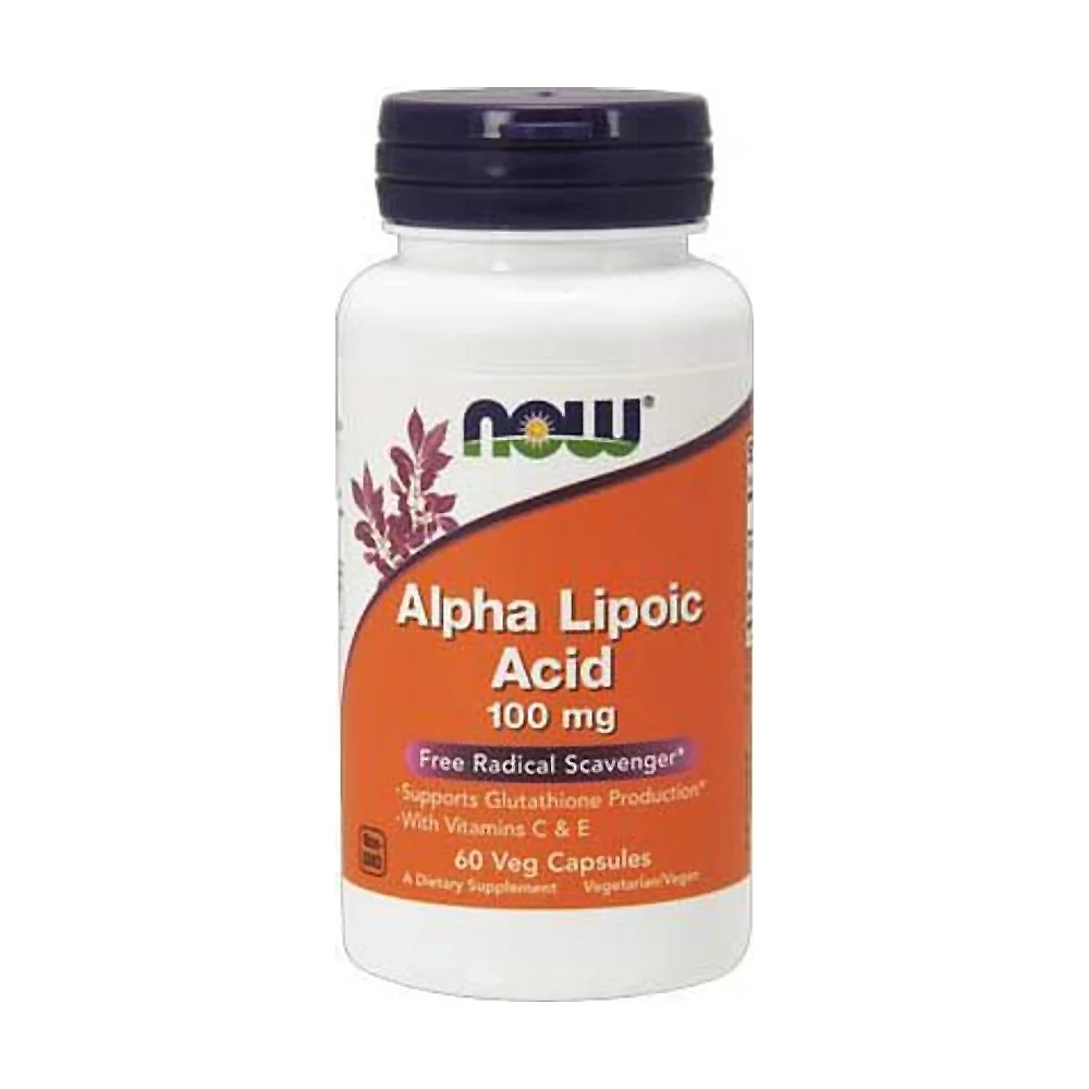 Аминокислота NOW Alpha-Lipoic Acid 100 мг 60 капс